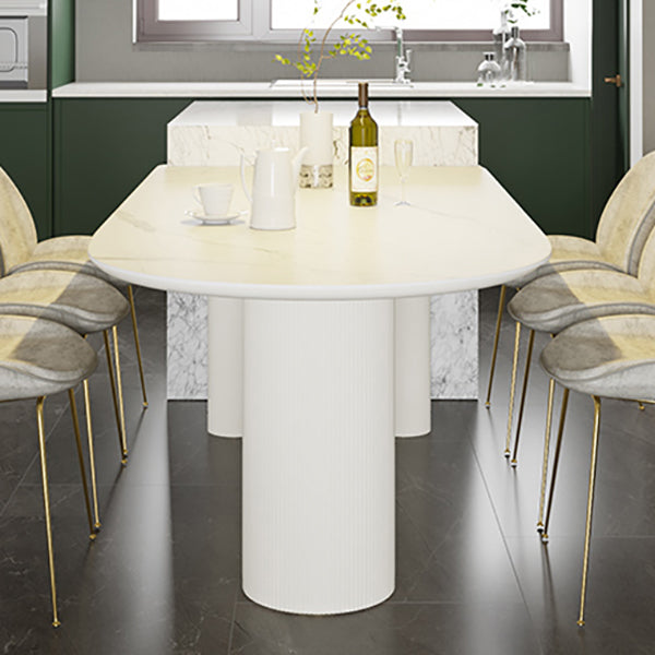 Metal Contemporary Free Form Table Sintered Stone Table for Dining Room Clearhalo ' dining_table' 'Dining Tables & Seating' 'Dining Tables' 'Furniture' 'furniture_dining_table' 'Kitchen & Dining Furniture' 'kitchen&dining_furn' 'kitchen' 'kitchen_dining_table' 3578241
