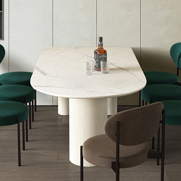 Metal Contemporary Free Form Table Sintered Stone Table for Dining Room Clearhalo ' dining_table' 'Dining Tables & Seating' 'Dining Tables' 'Furniture' 'furniture_dining_table' 'Kitchen & Dining Furniture' 'kitchen&dining_furn' 'kitchen' 'kitchen_dining_table' 3578242
