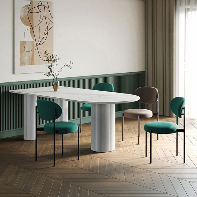 Metal Contemporary Free Form Table Sintered Stone Table for Dining Room Clearhalo ' dining_table' 'Dining Tables & Seating' 'Dining Tables' 'Furniture' 'furniture_dining_table' 'Kitchen & Dining Furniture' 'kitchen&dining_furn' 'kitchen' 'kitchen_dining_table' 3578246