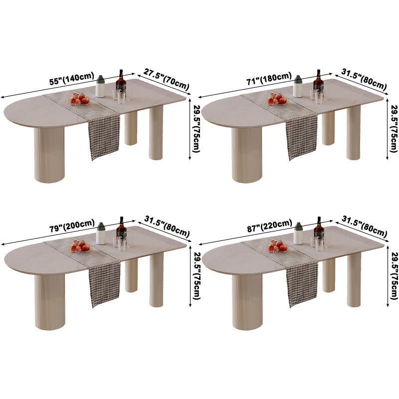 Metal Contemporary Free Form Table Sintered Stone Table for Dining Room Clearhalo ' dining_table' 'Dining Tables & Seating' 'Dining Tables' 'Furniture' 'furniture_dining_table' 'Kitchen & Dining Furniture' 'kitchen&dining_furn' 'kitchen' 'kitchen_dining_table' 3578248