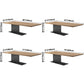 Solid Wood Rectangle Dining Table Modern Kitchen Wood Table with Metal Pedestal Clearhalo ' dining_table' 'Dining Tables & Seating' 'Dining Tables' 'Furniture' 'furniture_dining_table' 'Kitchen & Dining Furniture' 'kitchen&dining_furn' 'kitchen' 'kitchen_dining_table' 3578258
