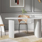 Metal Modern Oval Dining Table White Sintered Stone Table for Dining Room and Kitchen Clearhalo ' dining_table' 'Dining Tables & Seating' 'Dining Tables' 'Furniture' 'furniture_dining_table' 'Kitchen & Dining Furniture' 'kitchen&dining_furn' 'kitchen' 'kitchen_dining_table' 3578262