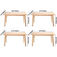 Simple Style Dining Table Rubberwood Solid Wood with 4 Legs Base Table in Wood Color Clearhalo ' dining_table' 'Dining Tables & Seating' 'Dining Tables' 'Furniture' 'furniture_dining_table' 'Kitchen & Dining Furniture' 'kitchen&dining_furn' 'kitchen' 'kitchen_dining_table' 3578288