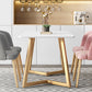 Modern White Kitchen Dining Table Sintered Stone Rectangle Shape Dining Table with Double Pedestal Clearhalo ' dining_table' 'Dining Tables & Seating' 'Dining Tables' 'Furniture' 'furniture_dining_table' 'Kitchen & Dining Furniture' 'kitchen&dining_furn' 'kitchen' 'kitchen_dining_table' 3578296