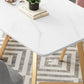 Modern White Kitchen Dining Table Sintered Stone Rectangle Shape Dining Table with Double Pedestal Clearhalo ' dining_table' 'Dining Tables & Seating' 'Dining Tables' 'Furniture' 'furniture_dining_table' 'Kitchen & Dining Furniture' 'kitchen&dining_furn' 'kitchen' 'kitchen_dining_table' 3578302