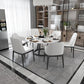 Contemporary Round Dining Table White Sintered Stone Dining Table with Pedestal Base Clearhalo ' dining_table' 'Dining Tables & Seating' 'Dining Tables' 'Furniture' 'furniture_dining_table' 'Kitchen & Dining Furniture' 'kitchen&dining_furn' 'kitchen' 'kitchen_dining_table' 3578331