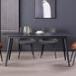 Sintered Stone Rectangular Dining Table Contemporary with Four Legs Base Table in Black Clearhalo ' dining_table' 'Dining Tables & Seating' 'Dining Tables' 'Furniture' 'furniture_dining_table' 'Kitchen & Dining Furniture' 'kitchen&dining_furn' 'kitchen' 'kitchen_dining_table' 3578379