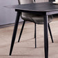 Sintered Stone Rectangular Dining Table Contemporary with Four Legs Base Table in Black Clearhalo ' dining_table' 'Dining Tables & Seating' 'Dining Tables' 'Furniture' 'furniture_dining_table' 'Kitchen & Dining Furniture' 'kitchen&dining_furn' 'kitchen' 'kitchen_dining_table' 3578384