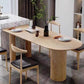Contemporary Dining Table Pine Solid Wood Table with 3 Legs for Dining Clearhalo ' dining_table' 'Dining Tables & Seating' 'Dining Tables' 'Furniture' 'furniture_dining_table' 'Kitchen & Dining Furniture' 'kitchen&dining_furn' 'kitchen' 'kitchen_dining_table' 3578398