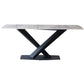 Modern Style Sintered Stone Dining Table Gray Rectangle Table with Pedestal Clearhalo ' dining_table' 'Dining Tables & Seating' 'Dining Tables' 'Furniture' 'furniture_dining_table' 'Kitchen & Dining Furniture' 'kitchen&dining_furn' 'kitchen' 'kitchen_dining_table' 3578408
