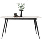 Rectangle Dining Table Modern Sintered Stone Furniture with Metallic Base Clearhalo ' dining_table' 'Dining Tables & Seating' 'Dining Tables' 'furn' 'furn_dining_table' 'Furniture' 'furniture_dining_table' 'Kitchen & Dining Furniture' 'kitchen&dining_furn' 'kitchen' 'kitchen_dining_table' 3578418