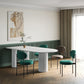 Contemporary Dining Table Sintered Stone Dining Table with 3 White Legs for Dining Clearhalo ' dining_table' 'Dining Tables & Seating' 'Dining Tables' 'furn' 'furn_dining_table' 'Furniture' 'furniture_dining_table' 'Kitchen & Dining Furniture' 'kitchen&dining_furn' 'kitchen' 'kitchen_dining_table' 3578431