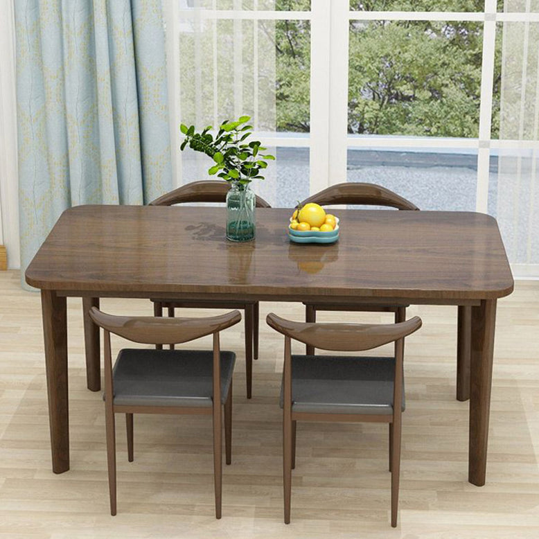 Contemporary Style Solid Wood Rectangle Dining Table 4 Legs Table for Home Clearhalo ' dining_table' 'Dining Tables & Seating' 'Dining Tables' 'Furniture' 'furniture_dining_table' 'Kitchen & Dining Furniture' 'kitchen&dining_furn' 'kitchen' 'kitchen_dining_table' 3578436