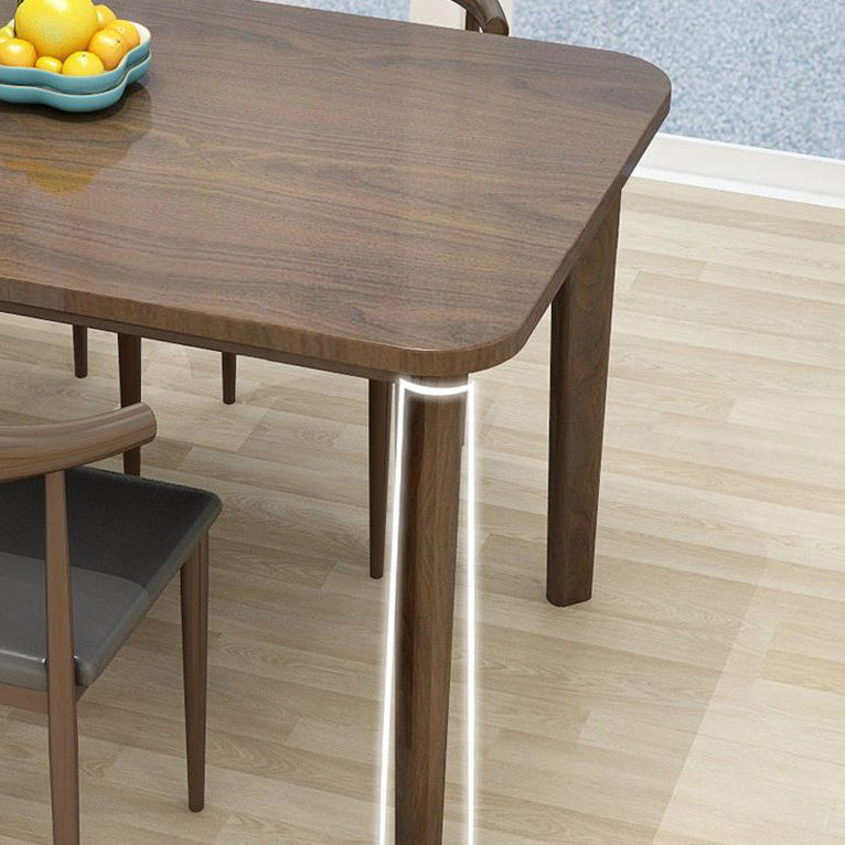 Contemporary Style Solid Wood Rectangle Dining Table 4 Legs Table for Home Clearhalo ' dining_table' 'Dining Tables & Seating' 'Dining Tables' 'Furniture' 'furniture_dining_table' 'Kitchen & Dining Furniture' 'kitchen&dining_furn' 'kitchen' 'kitchen_dining_table' 3578443