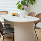 Solid Wood Contemporary Free Form Dining Table Marble Top Table for Dining Room Clearhalo ' dining_table' 'Dining Tables & Seating' 'Dining Tables' 'Furniture' 'furniture_dining_table' 'Kitchen & Dining Furniture' 'kitchen&dining_furn' 'kitchen' 'kitchen_dining_table' 3578449