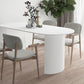 Solid Wood Contemporary Free Form Dining Table Marble Top Table for Dining Room Clearhalo ' dining_table' 'Dining Tables & Seating' 'Dining Tables' 'Furniture' 'furniture_dining_table' 'Kitchen & Dining Furniture' 'kitchen&dining_furn' 'kitchen' 'kitchen_dining_table' 3578456