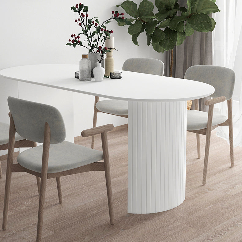 Solid Wood Contemporary Free Form Dining Table Marble Top Table for Dining Room Clearhalo ' dining_table' 'Dining Tables & Seating' 'Dining Tables' 'Furniture' 'furniture_dining_table' 'Kitchen & Dining Furniture' 'kitchen&dining_furn' 'kitchen' 'kitchen_dining_table' 3578456