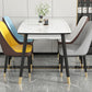 Contemporary Sintered Stone Kitchen Dining Table Rectangle Shape Dining Table with 4 Legs Base Clearhalo ' dining_table' 'Dining Tables & Seating' 'Dining Tables' 'Furniture' 'furniture_dining_table' 'Kitchen & Dining Furniture' 'kitchen&dining_furn' 'kitchen' 'kitchen_dining_table' 3578457