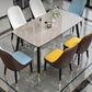 Contemporary Sintered Stone Kitchen Dining Table Rectangle Shape Dining Table with 4 Legs Base Clearhalo ' dining_table' 'Dining Tables & Seating' 'Dining Tables' 'Furniture' 'furniture_dining_table' 'Kitchen & Dining Furniture' 'kitchen&dining_furn' 'kitchen' 'kitchen_dining_table' 3578462
