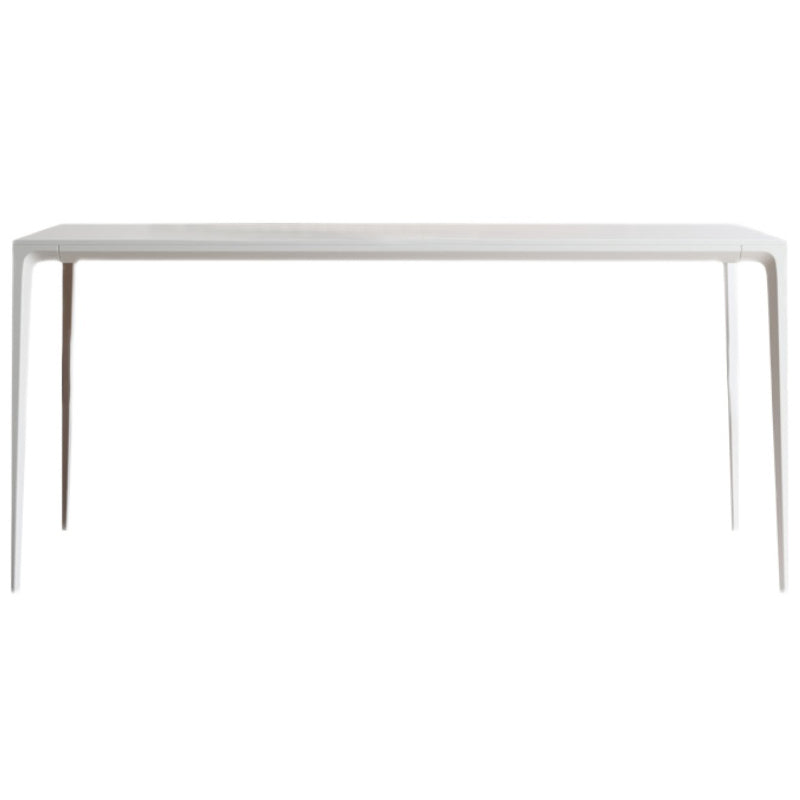 Modern White Rectangle Shape Dining Table Sintered Stone Kitchen Dining Table with 4 Legs Base Clearhalo ' dining_table' 'Dining Tables & Seating' 'Dining Tables' 'Furniture' 'furniture_dining_table' 'Kitchen & Dining Furniture' 'kitchen&dining_furn' 'kitchen' 'kitchen_dining_table' 3578486