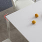 Modern White Rectangle Shape Dining Table Sintered Stone Kitchen Dining Table with 4 Legs Base Clearhalo ' dining_table' 'Dining Tables & Seating' 'Dining Tables' 'Furniture' 'furniture_dining_table' 'Kitchen & Dining Furniture' 'kitchen&dining_furn' 'kitchen' 'kitchen_dining_table' 3578490