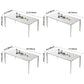 Modern White Rectangle Shape Dining Table Sintered Stone Kitchen Dining Table with 4 Legs Base Clearhalo ' dining_table' 'Dining Tables & Seating' 'Dining Tables' 'Furniture' 'furniture_dining_table' 'Kitchen & Dining Furniture' 'kitchen&dining_furn' 'kitchen' 'kitchen_dining_table' 3578491