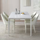 Modern White Rectangle Shape Dining Table Sintered Stone Kitchen Dining Table with 4 Legs Base Clearhalo ' dining_table' 'Dining Tables & Seating' 'Dining Tables' 'Furniture' 'furniture_dining_table' 'Kitchen & Dining Furniture' 'kitchen&dining_furn' 'kitchen' 'kitchen_dining_table' 3578493