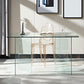 Contemporary Style Clear Tempered Glass Dining Table 2 Legs Table for Dining Room Clearhalo ' dining_table' 'Dining Tables & Seating' 'Dining Tables' 'Furniture' 'furniture_dining_table' 'Kitchen & Dining Furniture' 'kitchen&dining_furn' 'kitchen' 'kitchen_dining_table' 3578499