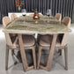 Sintered Stone Modern Rectangle Dining Table Grey Stone Top Table with Trestle Base Clearhalo ' dining_table' 'Dining Tables & Seating' 'Dining Tables' 'Furniture' 'furniture_dining_table' 'Kitchen & Dining Furniture' 'kitchen&dining_furn' 'kitchen' 'kitchen_dining_table' 3578509