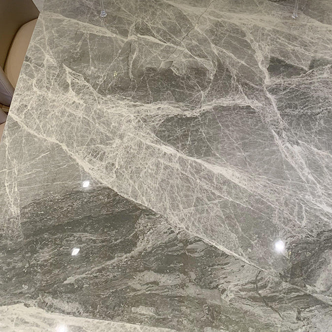 Sintered Stone Modern Rectangle Dining Table Grey Stone Top Table with Trestle Base Clearhalo ' dining_table' 'Dining Tables & Seating' 'Dining Tables' 'Furniture' 'furniture_dining_table' 'Kitchen & Dining Furniture' 'kitchen&dining_furn' 'kitchen' 'kitchen_dining_table' 3578513