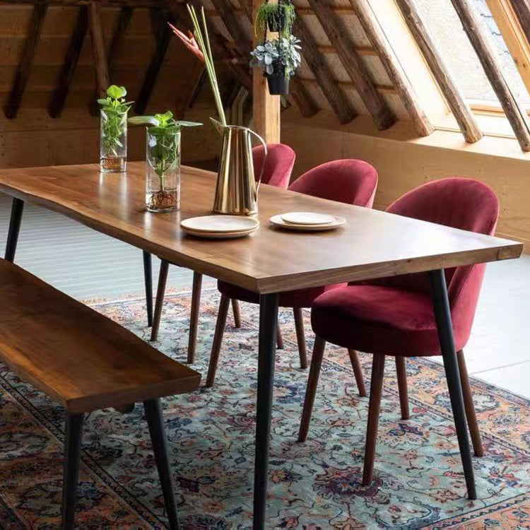 Minimalist Solid Wood Rectangle Shape Dining Table Brown Kitchen Dining Table with 4 Legs Base Clearhalo ' dining_table' 'Dining Tables & Seating' 'Dining Tables' 'furn' 'furn_dining_table' 'Furniture' 'furniture_dining_table' 'Kitchen & Dining Furniture' 'kitchen&dining_furn' 'kitchen' 'kitchen_dining_table' 3578554