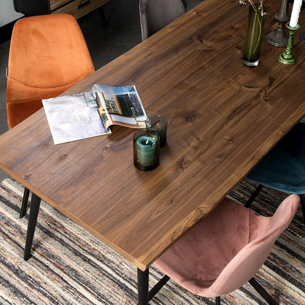 Minimalist Solid Wood Rectangle Shape Dining Table Brown Kitchen Dining Table with 4 Legs Base Clearhalo ' dining_table' 'Dining Tables & Seating' 'Dining Tables' 'furn' 'furn_dining_table' 'Furniture' 'furniture_dining_table' 'Kitchen & Dining Furniture' 'kitchen&dining_furn' 'kitchen' 'kitchen_dining_table' 3578559