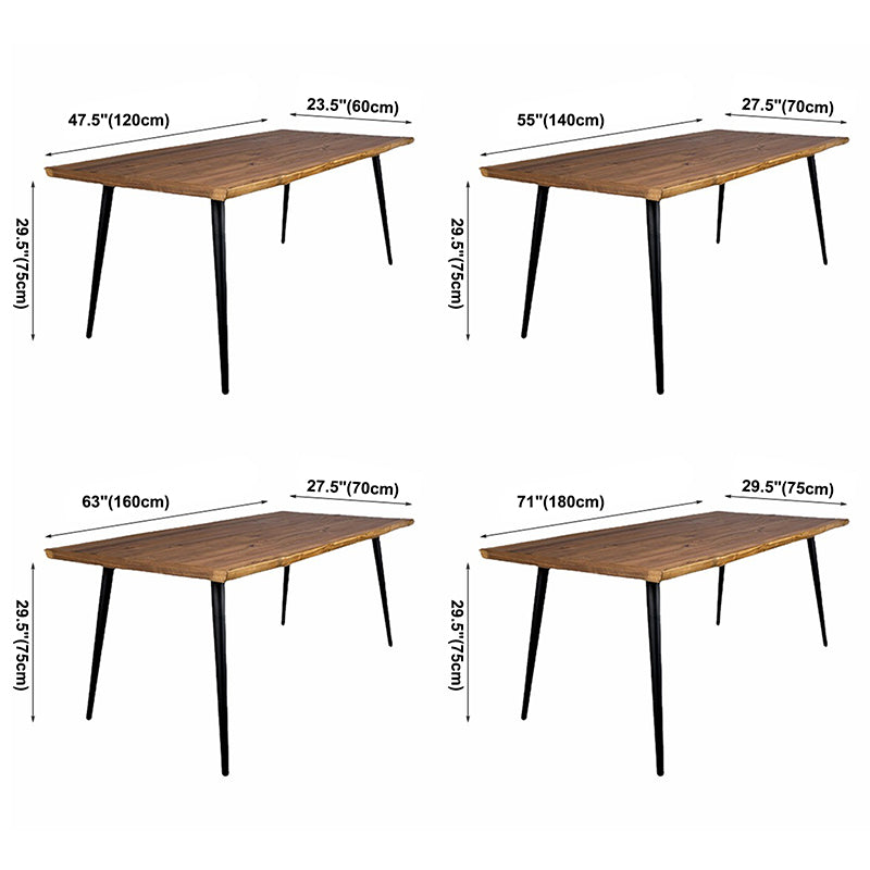 Minimalist Solid Wood Rectangle Shape Dining Table Brown Kitchen Dining Table with 4 Legs Base Clearhalo ' dining_table' 'Dining Tables & Seating' 'Dining Tables' 'furn' 'furn_dining_table' 'Furniture' 'furniture_dining_table' 'Kitchen & Dining Furniture' 'kitchen&dining_furn' 'kitchen' 'kitchen_dining_table' 3578562