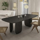 Solid Wood Rectangle Dining Table Modern Contemporary Kitchen Wood Table with 3 Legs Black Without Chairs Clearhalo ' dining_table' 'Dining Tables & Seating' 'Dining Tables' 'furn' 'furn_dining_table' 'Furniture' 'furniture_dining_table' 'Kitchen & Dining Furniture' 'kitchen&dining_furn' 'kitchen' 'kitchen_dining_table' 3578576