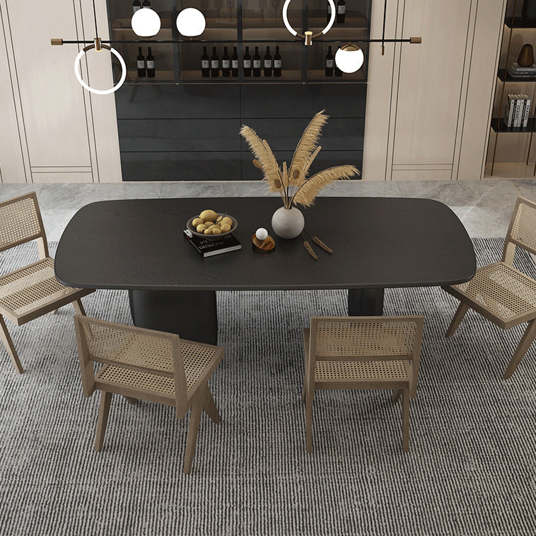 Solid Wood Rectangle Dining Table Modern Contemporary Kitchen Wood Table with 3 Legs Clearhalo ' dining_table' 'Dining Tables & Seating' 'Dining Tables' 'furn' 'furn_dining_table' 'Furniture' 'furniture_dining_table' 'Kitchen & Dining Furniture' 'kitchen&dining_furn' 'kitchen' 'kitchen_dining_table' 3578578