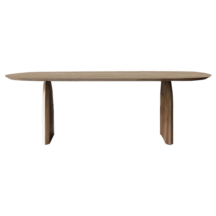 Oval Solid Wood Brown Tone Dining Table Simplicity Double Pedestal Table for Dining Room Clearhalo ' dining_table' 'Dining Tables & Seating' 'Dining Tables' 'furn' 'furn_dining_table' 'Furniture' 'furniture_dining_table' 'Kitchen & Dining Furniture' 'kitchen&dining_furn' 'kitchen' 'kitchen_dining_table' 3578584