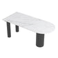 Contemporary Dining Table Sintered Stone Table with 3 Black Legs for Dining Clearhalo ' dining_table' 'Dining Tables & Seating' 'Dining Tables' 'Furniture' 'furniture_dining_table' 'Kitchen & Dining Furniture' 'kitchen&dining_furn' 'kitchen' 'kitchen_dining_table' 3578593