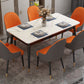 Modern Style Sintered Stone Dining Table White Rectangle Table with Metal Base for Home Use Clearhalo ' dining_table' 'Dining Tables & Seating' 'Dining Tables' 'furn' 'furn_dining_table' 'Furniture' 'furniture_dining_table' 'Kitchen & Dining Furniture' 'kitchen&dining_furn' 'kitchen' 'kitchen_dining_table' 3578604