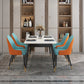 Modern Style Sintered Stone Dining Table White Rectangle Table with Metal Base for Home Use Clearhalo ' dining_table' 'Dining Tables & Seating' 'Dining Tables' 'furn' 'furn_dining_table' 'Furniture' 'furniture_dining_table' 'Kitchen & Dining Furniture' 'kitchen&dining_furn' 'kitchen' 'kitchen_dining_table' 3578611