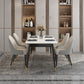 Modern Style Sintered Stone Dining Table White Rectangle Table with Metal Base for Home Use Clearhalo ' dining_table' 'Dining Tables & Seating' 'Dining Tables' 'furn' 'furn_dining_table' 'Furniture' 'furniture_dining_table' 'Kitchen & Dining Furniture' 'kitchen&dining_furn' 'kitchen' 'kitchen_dining_table' 3578612