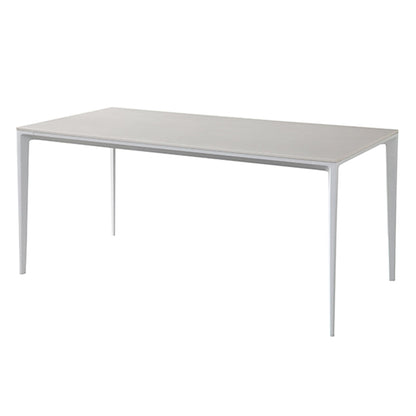 Contemporary Sintered Stone Top White Dining Table Rectangle Shape Dining Table with 4 Legs Base 70.9"L x 35.4"W x 29.5"H Clearhalo ' dining_table' 'Dining Tables & Seating' 'Dining Tables' 'Furniture' 'furniture_dining_table' 'Kitchen & Dining Furniture' 'kitchen&dining_furn' 'kitchen' 'kitchen_dining_table' 3578620
