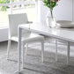 Contemporary Sintered Stone Top White Dining Table Rectangle Shape Dining Table with 4 Legs Base Clearhalo ' dining_table' 'Dining Tables & Seating' 'Dining Tables' 'Furniture' 'furniture_dining_table' 'Kitchen & Dining Furniture' 'kitchen&dining_furn' 'kitchen' 'kitchen_dining_table' 3578621