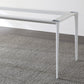 Contemporary Sintered Stone Top White Dining Table Rectangle Shape Dining Table with 4 Legs Base Clearhalo ' dining_table' 'Dining Tables & Seating' 'Dining Tables' 'Furniture' 'furniture_dining_table' 'Kitchen & Dining Furniture' 'kitchen&dining_furn' 'kitchen' 'kitchen_dining_table' 3578622