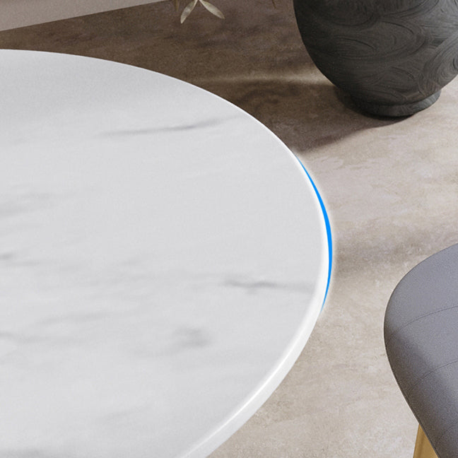 Contemporary Oval Dining Table Sintered Stone Dining Table with 4 Metal Legs for Dining Room Clearhalo ' dining_table' 'Dining Tables & Seating' 'Dining Tables' 'Furniture' 'furniture_dining_table' 'Kitchen & Dining Furniture' 'kitchen&dining_furn' 'kitchen' 'kitchen_dining_table' 3578636