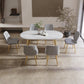 Contemporary Oval Dining Table Sintered Stone Dining Table with 4 Metal Legs for Dining Room Clearhalo ' dining_table' 'Dining Tables & Seating' 'Dining Tables' 'Furniture' 'furniture_dining_table' 'Kitchen & Dining Furniture' 'kitchen&dining_furn' 'kitchen' 'kitchen_dining_table' 3578641