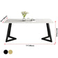 Simplicity Dining Table Rectangular Sintered Stone Table with Metallic Base Clearhalo ' dining_table' 'Dining Tables & Seating' 'Dining Tables' 'furn' 'furn_dining_table' 'Furniture' 'furniture_dining_table' 'Kitchen & Dining Furniture' 'kitchen&dining_furn' 'kitchen' 'kitchen_dining_table' 3578651