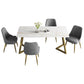 Simplicity Dining Table Rectangular Sintered Stone Table with Metallic Base Clearhalo ' dining_table' 'Dining Tables & Seating' 'Dining Tables' 'furn' 'furn_dining_table' 'Furniture' 'furniture_dining_table' 'Kitchen & Dining Furniture' 'kitchen&dining_furn' 'kitchen' 'kitchen_dining_table' 3578652