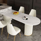 Metal Contemporary Free Form Dining Table Sintered Stone Table for Dining Room Clearhalo ' dining_table' 'Dining Tables & Seating' 'Dining Tables' 'furn' 'furn_dining_table' 'Furniture' 'furniture_dining_table' 'Kitchen & Dining Furniture' 'kitchen&dining_furn' 'kitchen' 'kitchen_dining_table' 3578665