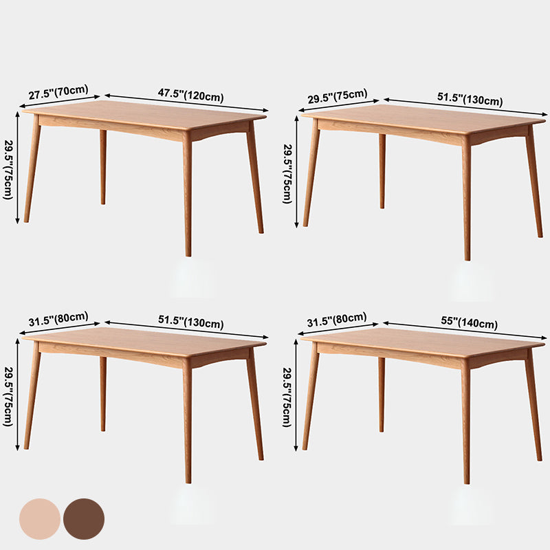 Contemporary Style Rectangle Dining Table Solid Wood Table with 4-foot Clearhalo ' dining_table' 'Dining Tables & Seating' 'Dining Tables' 'furn' 'furn_dining_table' 'Furniture' 'furniture_dining_table' 'Kitchen & Dining Furniture' 'kitchen&dining_furn' 'kitchen' 'kitchen_dining_table' 3578687