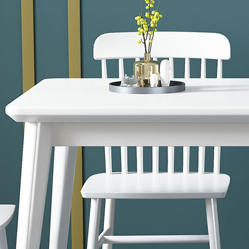 Minimalist Solid Wood Rectangle Shape Dining Table Kitchen Dining Table with 4 Legs Base Clearhalo ' dining_table' 'Dining Tables & Seating' 'Dining Tables' 'furn' 'furn_dining_table' 'Furniture' 'furniture_dining_table' 'Kitchen & Dining Furniture' 'kitchen&dining_furn' 'kitchen' 'kitchen_dining_table' 3578696